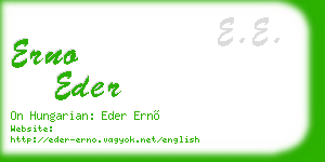 erno eder business card