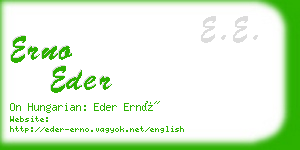 erno eder business card
